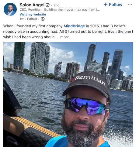 Solon Angel's post on founding MindBridge